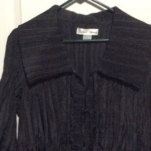 Black Taffeta Evening Coat